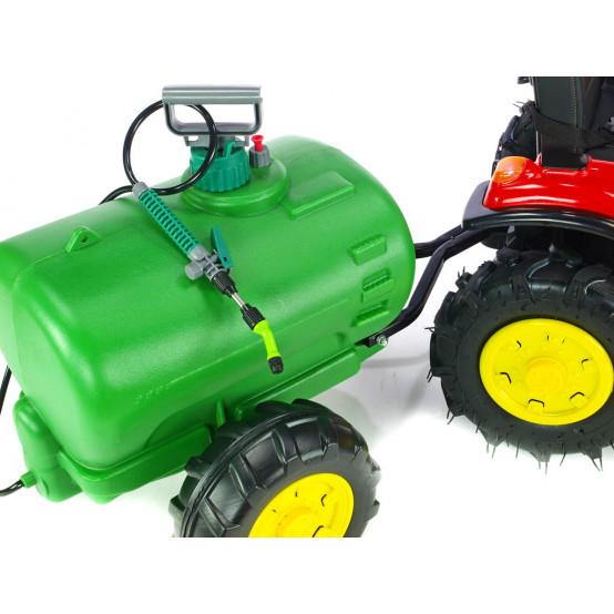 Hello T-990 elektrický traktor s cisternou a vodní stříkačkou, + 2.4G dálkové ovládání, ČERVENÝ